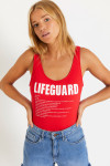 Belair Lifeguard rood badpak