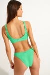 JUSTIN & NAIDA SCRUNCHY green crinkled style two-piece swimsuit