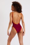 Ultimate Player burgundy one-piece swimsuit