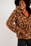 Plumón de piel con estampado de leopardo reversible Nesly Matheis