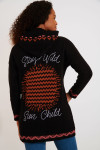 Florin Wildsun long black knit vest