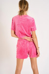 SCOTTY SEALAKE pink velvet shorts