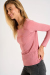 MELOR BRUNSWICK pink long-sleeved T-shirt
