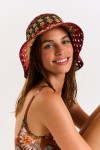 Fernando Loeva rosewood color crochet sun hat