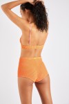 Kimo & Naza Neonstripe orange two-piece bikini