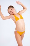 Foster Spring children's two-piece papaya swimsuit