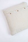 Orama Palm Ecru Linen Cushion Cover