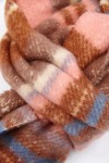 Kacie Palanga pink and brown striped scarf