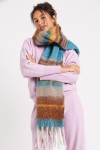 Blauw en bruin gestreepte sjaal Kacie Palanga