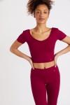 Mantra Wellness burgundy sport t-shirt voor dames