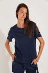 ORZO SEASPONGE navy blue terry t-shirt