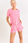 TAEKA SEASPONGE pink terry shorts