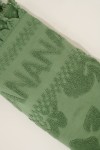 Cheryll Petals green beach towel