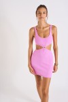 Scrunchy Friday light pink swim dress