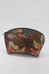 Graphite Sunrama brown floral pouch