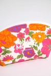 Graphite Sunrama ecru floral pouch