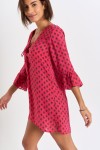 TALANGAVOIL HOALA pink tunic mini dress