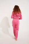 Pink velvet jogging jacket girl Mini Adaline Sealake