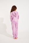 Sealake Mini Adaline girl's purple velour jogging jacket
