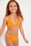 Spring Mini Foster girl's orange two-piece swimsuit ensemble