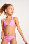 Spring Mini Foster girl's pink two-piece swimsuit ensemble