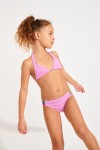 Spring Mini Foster girl's pink two-piece swimsuit ensemble