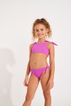 COLORSUN MINI PEANUT girl's pink two-piece swimsuit ensemble