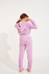 Pantalon de jogging velours violet fille Mini Quick Sealake