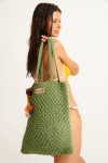 Mendes Acara green crochet bag