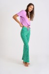 Bloomgirl Noelo green hibiscus printed trousers