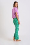 Pantalon vert imprimé hibiscus Noelo Bloomgirl