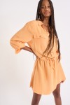 Holidays Sundy orange long-sleeved tunic Mini dress