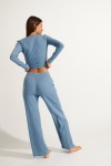 BONDY PASSION blue ribbed trousers
