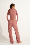 Pantalón de canalé rosa BONDY PASSION