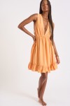 Abrikoos-oranje open jurk Elvina Holidays