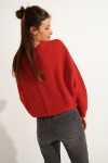 Jersey de lana roja FLOWN FREELANCE