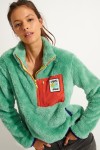 STOWE TRICOOL green zip fleece