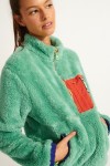 STOWE TRICOOL green zip fleece