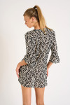 HOALA ZEBRAVOIL black zebra print tunic dress