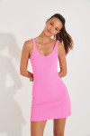 JULLY SCRUNCHY pink dress