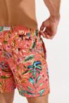 Pantaloncini da bagno bambino corallo con stampa tropicale MANLY KENTFIELD