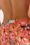 Boys' MANLY KENTFIELD coral tropical print swim shorts