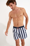 Men's MANLY MARINWOOD navy blue striped swim shorts