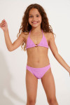 Girls' ACACIA GROOVE pink shirred bikini