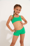 Groene bikini van ribstof voor meisjes BAMBI SPONGER