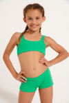 Groene bikini van ribstof voor meisjes BAMBI SPONGER