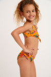 Oranje badpak met print voor meisjes MANOUO FAGAPEA