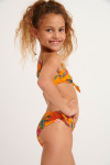 Girls' MANOUO FAGAPEA orange print bikini