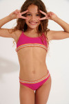 Framboosroze bikini met stiksels voor meisjes PORTO KALANY