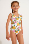 Girls' TUNES TORTUGA tropical print swimsuit